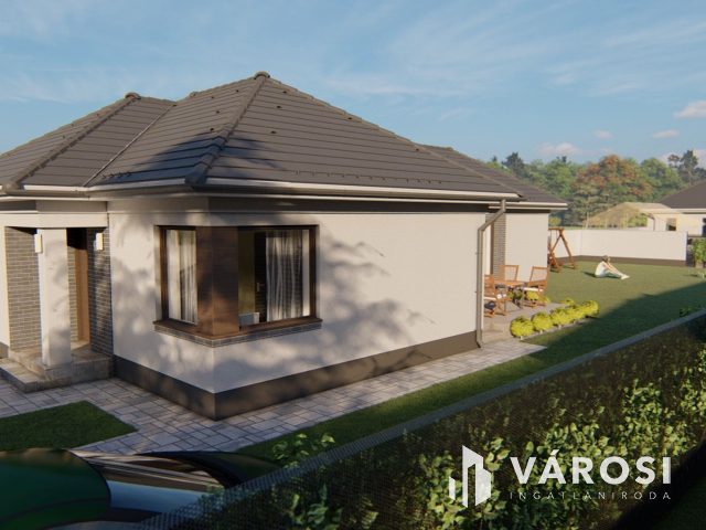 Modern, hőszivattyús, 95 m2-es családi ház népszerű helyen