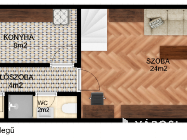 Belvárosi, társasházi lakás, kíváló adottságokkal garázzsal